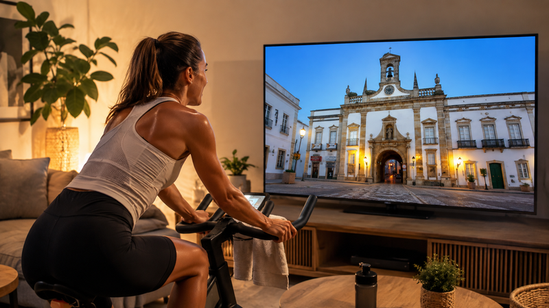 Virtual Cycling Tour of Faro, Portugal