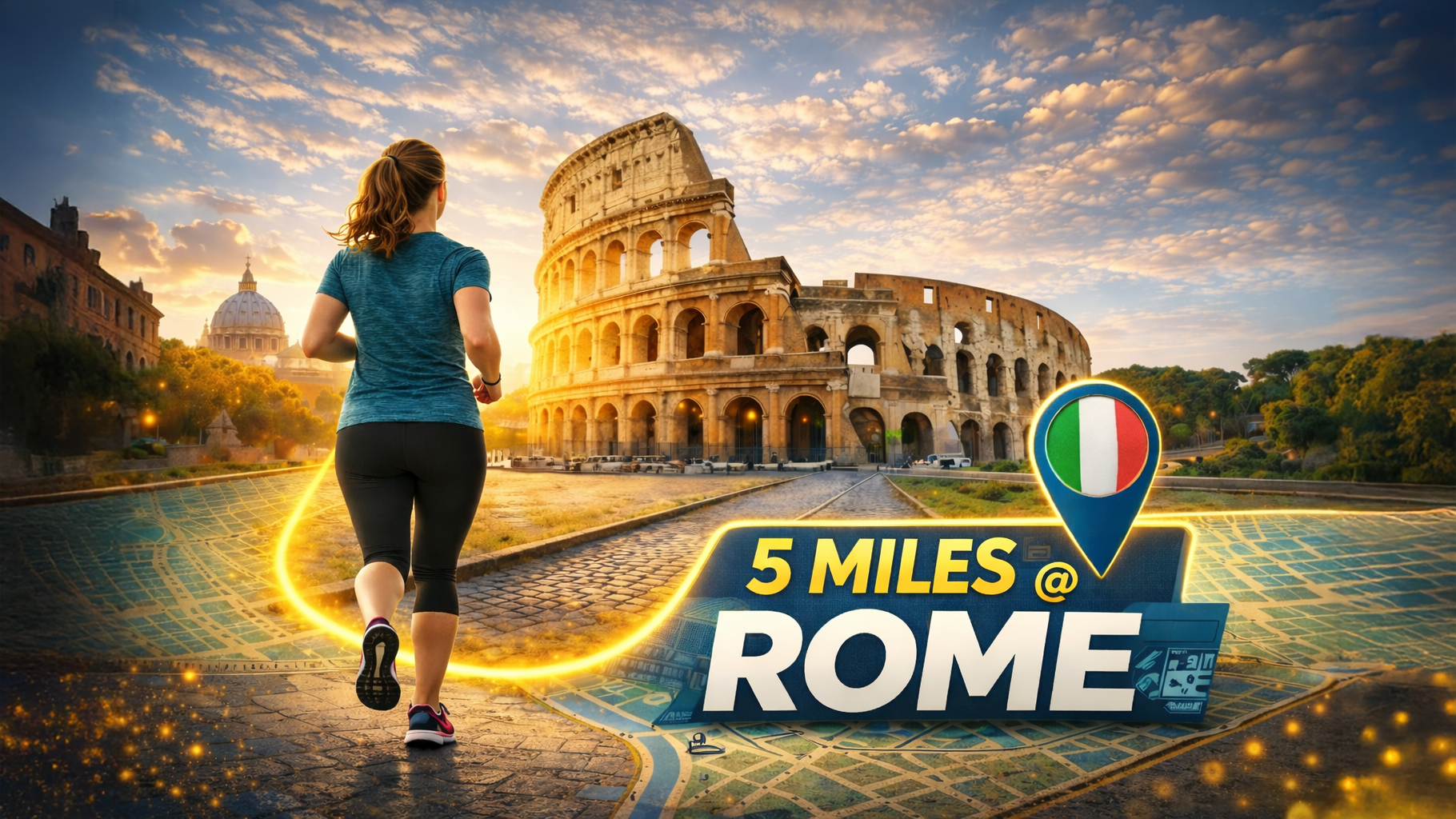 Challenge - 5 Mile Virtual Runs for Marathon Training Workouts of Rome ...