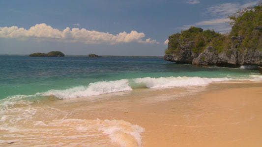 BEACH - White Beach with Splashing Waves