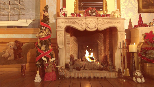 FIREPLACE - Christmas Fireplace with Fire Sounds
