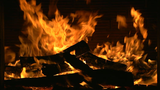 FIREPLACE - Cozy Fireplace filmed in 4K with Fire Sounds