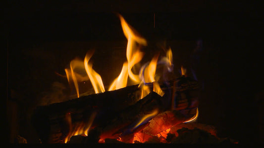 FIREPLACE - Slow Burning Fireplace with Fire Sounds