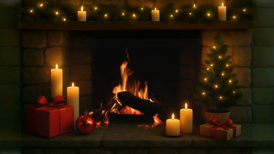 FIREPLACE - Christmas Fireplace Ambience - Cozy Holiday Room in 4K