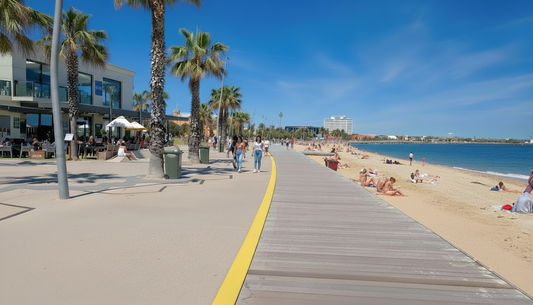 Virtual Cycle Rides - St Aldada to Brighton Beach - Melbourne Australia